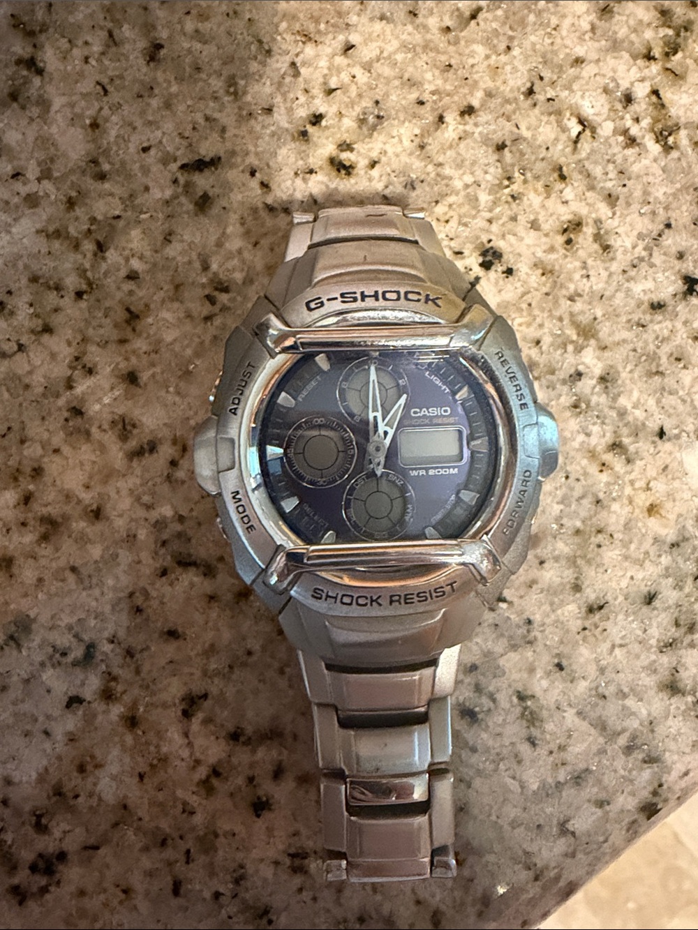 Casio G-Shock Silver Watch with Black Dial